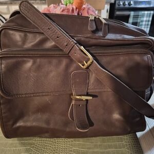 Coach  Brown Leather Travel Bag